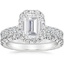 18KW Moissanite Luxe Sienna Halo Diamond Bridal Set (1 3/8 ct. tw.), smalltop view