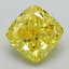 2.60 Ct. Fancy Vivid Yellow Cushion Lab Grown Diamond