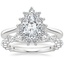 Platinum Sunburst Diamond Ring (1/4 ct. tw.) with Luxe Marseille Diamond Ring (1/2 ct. tw.)