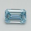 1.00 Ct. Fancy Intense Blue Emerald Lab Grown Diamond