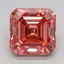 4.09 Ct. Fancy Vivid Pink Asscher Lab Grown Diamond