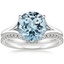 18KW Aquamarine Reverie Ring with Flair Diamond Ring (1/6 ct. tw.), smalltop view