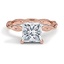 Custom Twisted Princess-Cut Diamond Ring