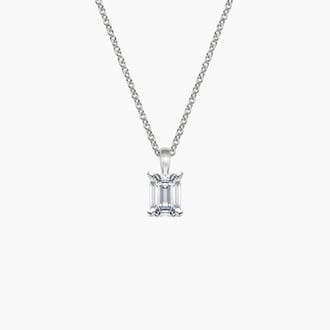 Single Bail Four Prong Pendant in Platinum