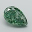 4.51 Ct. Fancy Vivid Green Pear Lab Grown Diamond