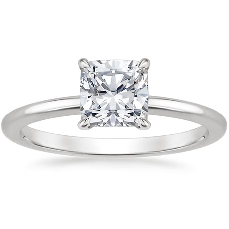 18K White Gold Petite Elodie Ring with Luxe Ballad Diamond Ring
