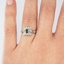 The Kiwi Flower Ring, smalltop view on a hand