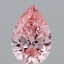 1.23 Ct. Fancy Vivid Pink Pear Lab Grown Diamond