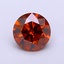 1.30 Ct. Fancy Vivid Brownish Orange Round Lab Grown Diamond