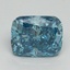 1.59 Ct. Fancy Vivid Blue Cushion Lab Grown Diamond