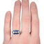 The Alina Ring, smallzoomed in top view on a hand