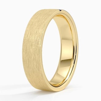 Horizon Sapphire 5.5mm Wedding Ring in 18K Yellow Gold