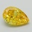 2.15 Ct. Fancy Vivid Yellow Pear Lab Grown Diamond