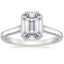 18K White Gold Luna 2mm Bezel Ring, smalltop view