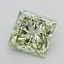 0.59 Ct. Fancy Green Princess Lab Grown Diamond