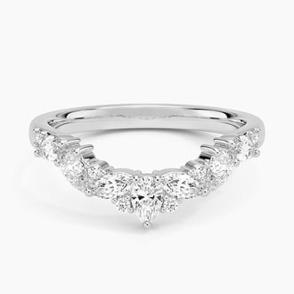 Jacqueline Contour Diamond Ring in Platinum
