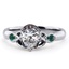 Custom Custom Claddagh with Emerald Accents