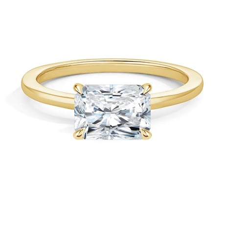 East-West Solitaire Engagement Ring