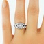 The Myriam Ring, smalltop view on a hand