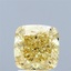 2.22 Ct. Fancy Intense Yellow Cushion Lab Grown Diamond