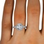 The Rafferty Ring, smallzoomed in top view on a hand