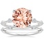 18KW Morganite Aimee Diamond Bridal Set, smalltop view