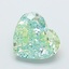 2.42 Ct. Fancy Vivid Green Heart Lab Grown Diamond