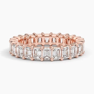 Emerald Eternity Lab Diamond Ring (3 ct. tw.) in 14K Rose Gold