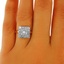 The Selma Ring, smalltop view on a hand