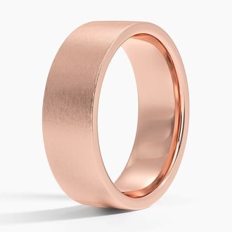 Mojave Matte 7mm Wedding Ring in 14K Rose Gold