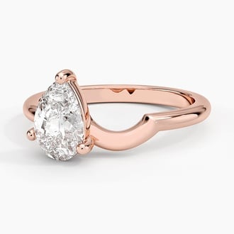Pear Lab Diamond Duo Stacking Ring (1 ct. tw.) in 14K Rose Gold