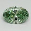 1.63 Ct. Fancy Vivid Pacific Green Oval Lab Grown Diamond