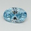 5.27 Ct. Fancy Vivid Blue Oval Lab Grown Diamond