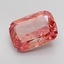 5.51 Ct. Fancy Vivid Brownish Pink Cushion Lab Grown Diamond