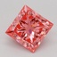 1.08 Ct. Fancy Vivid Pink Princess Lab Grown Diamond