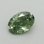 0.51 Ct. Fancy Vivid Green Oval Lab Grown Diamond
