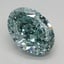 2.08 Ct. Fancy Intense Bluish Green Oval Lab Grown Diamond
