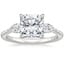 Platinum Opera Three Stone Diamond Ring, smalltop view