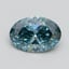 1.50 Ct. Fancy Vivid Greenish Blue Oval Lab Grown Diamond