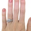 The Madlyn Ring, smallzoomed in top view on a hand