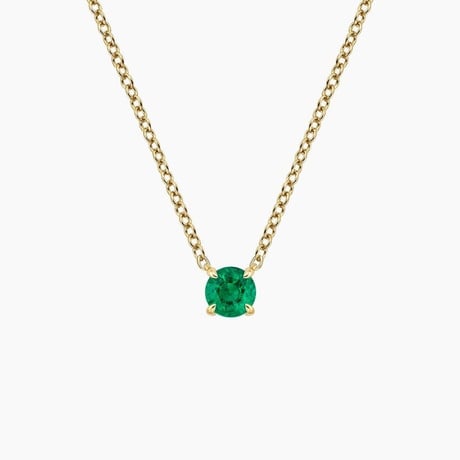 Emerald Solitaire Pendant