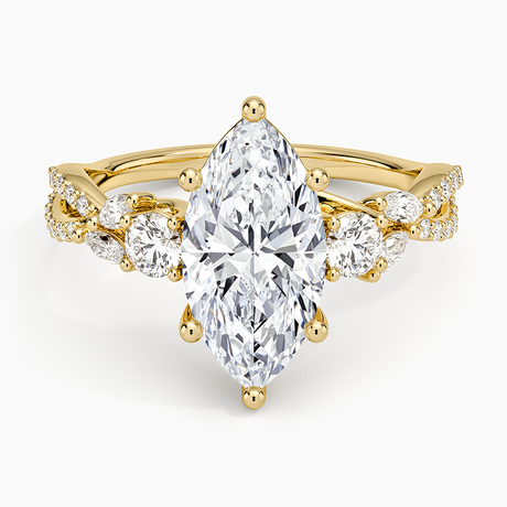 18K Yellow Gold Luxe Willow Three Stone Diamond Ring (1/2 ct. tw.)