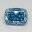 3.01 Ct. Fancy Vivid Blue Cushion Lab Grown Diamond