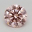 0.76 Ct. Fancy Vivid Pink Round Lab Grown Diamond