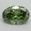 4.02 Ct. Fancy Vivid Green Oval Lab Grown Diamond