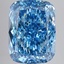 7.01 Ct. Fancy Vivid  Blue Cushion Lab Grown Diamond