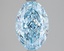 3.03 Ct. Fancy Vivid Blue Oval Lab Grown Diamond
