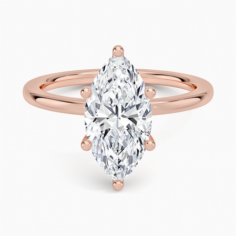 14K Rose Gold Sydney Perfect Fit Hidden Halo Diamond Ring