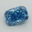 1.02 Ct. Fancy Vivid Blue Cushion Lab Grown Diamond