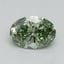 0.43 Ct. Fancy Vivid Green Oval Lab Grown Diamond